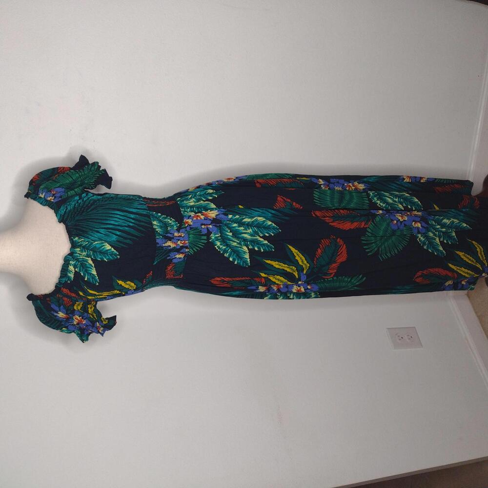NWT Patrons of Peace Women's Green Tropical Dress Size Small